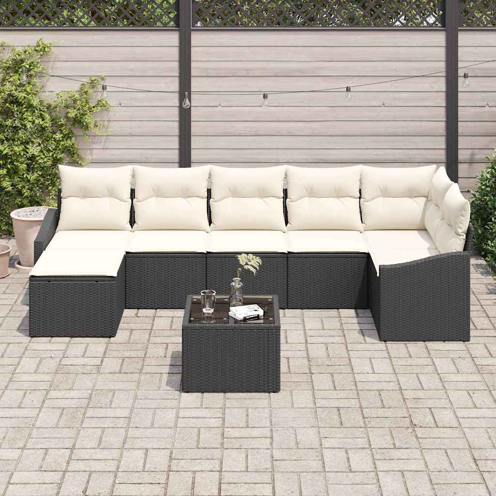 Conjunto de Jantar para Jardim 8 pcs Marrom e Creme