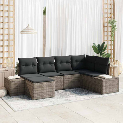 Conjunto de Sofá de Jardim 6 pcs Cinzeto 264 x 154 x 85 cm