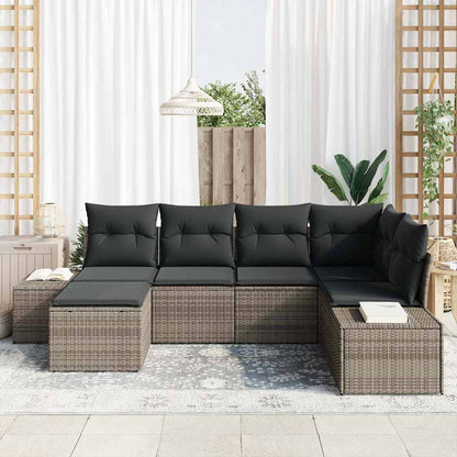 Conjunto de Sofá de Jardim 6 pcs Cinzeto 264 x 154 x 85 cm