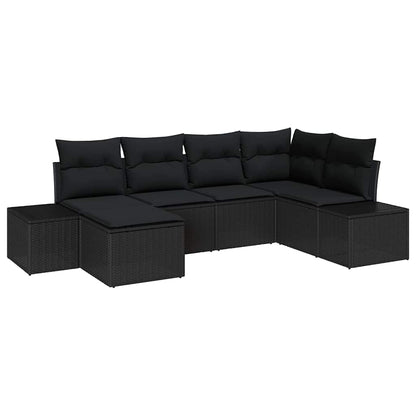 Conjunto de Sofá de Jardim 6 pcs Preto 264 x 154 x 85 cm