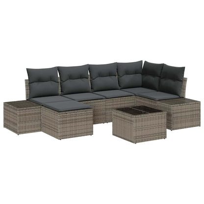 Conjunto de Sofá de Jardim 7 pcs Cinzeto 264 x 154 x 85 cm
