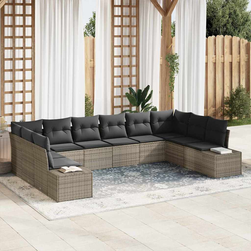 Conjunto de Sofá de Jardim 10 pcs Cinzeto 344 x 209 x 85 cm