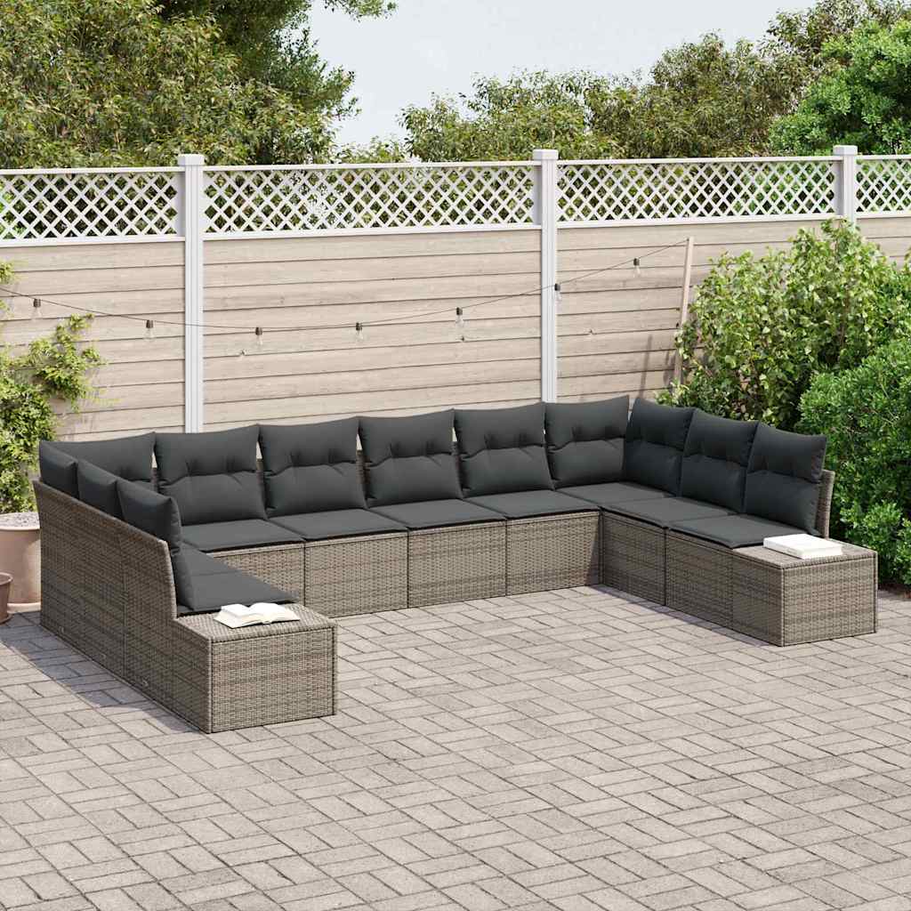 Conjunto de Sofá de Jardim 10 pcs Cinzeto 344 x 209 x 85 cm