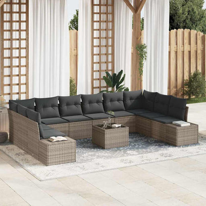 Conjunto de Sofá de Jardim 11 pcs Cinzeto 344 x 209 x 85 cm