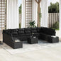 Conjunto de Sofá de Jardim 11 pcs Preto 344 x 209 x 85 cm