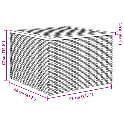 Conjunto de Sofá de Jardim 6 pcs Bege e Creme 55 x 55 x 37 cm