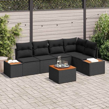 Conjunto de Sofá de Jardim 6 pcs Preto 264 x 154 x 85 cm