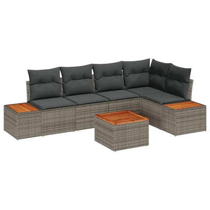 Conjunto de Sofá de Jardim 6 pcs Cinzeto 264 x 154 x 85 cm