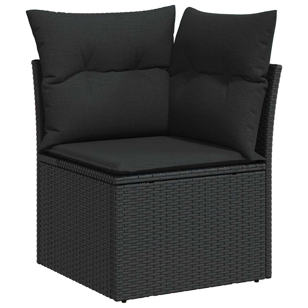 Conjunto de Sofá de Jardim 6 pcs Preto 319 x 154 x 85 cm