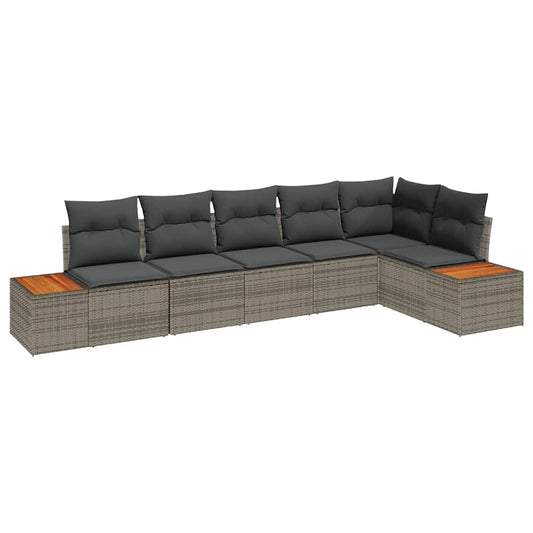 Conjunto de Sofá de Jardim 6 pcs Cinzeto 319 x 154 x 85 cm