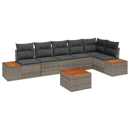 Conjunto de Sofá de Jardim 7 pcs Cinzeto 319 x 154 x 85 cm