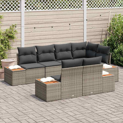 Conjunto de Sofá de Jardim 7 pcs Cinzeto 264 x 154 x 85 cm