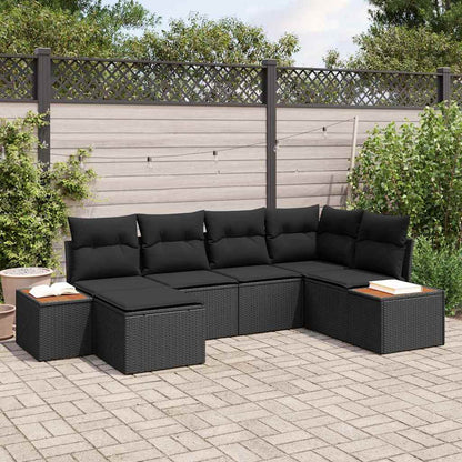 Conjunto de Sofá de Jardim 6 pcs Preto 264 x 154 x 85 cm