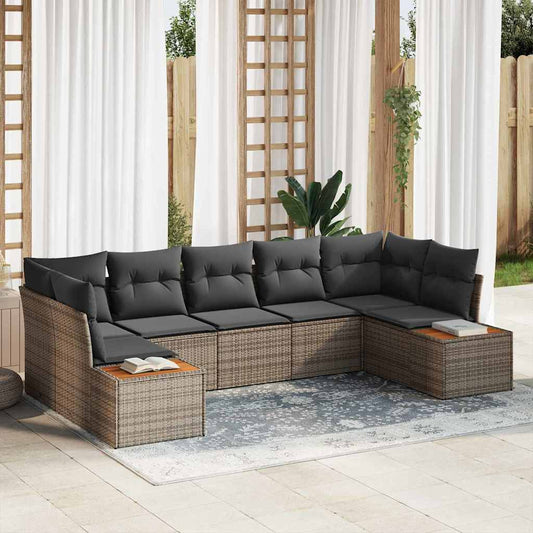 Conjunto de Sofá de Jardim 7 pcs Cinzeto 289 x 154 x 85 cm