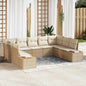 Conjunto de Sofá de Jardim 5 pcs bege e creme 289 x 209 x 85 cm