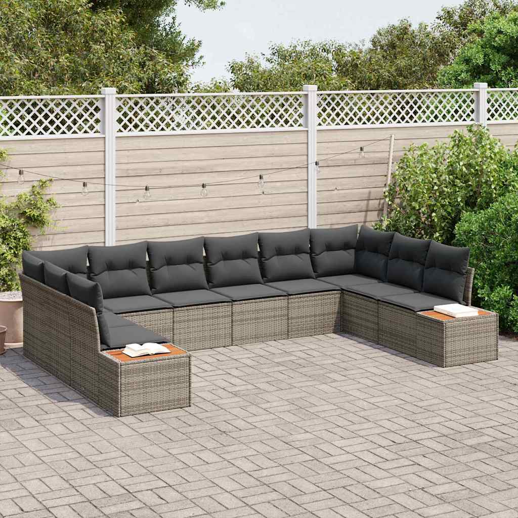 Conjunto de Sofá de Jardim 10 pcs Cinzeto 344 x 209 x 85 cm