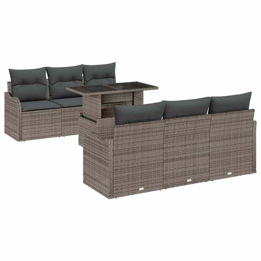 Conjunto de Sofá de Jardim 7 pcs Cinzeto 100 x 55 x 73 cm