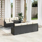 Conjunto de Sofá de Jardim Manual 8 pcs Preto 100 x 55 x 73 cm