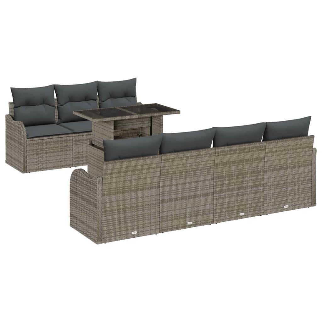 Conjunto de Sofá de Jardim 8 pcs Cinzeto 100 x 55 x 73 cm