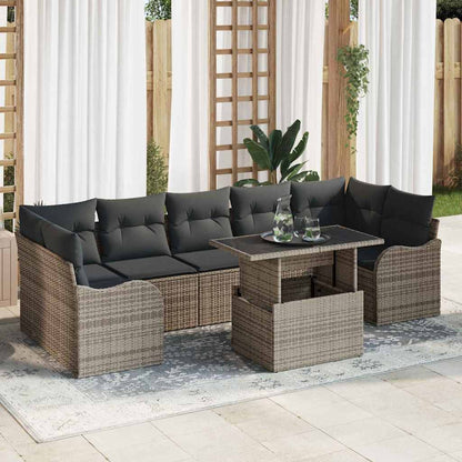 Conjunto de Sofá de Jardim 8 pcs Cinzeto 100 x 55 x 73 cm