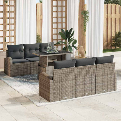 Conjunto de Sofá de Jardim 7 pcs Cinzeto 100 x 55 x 73 cm