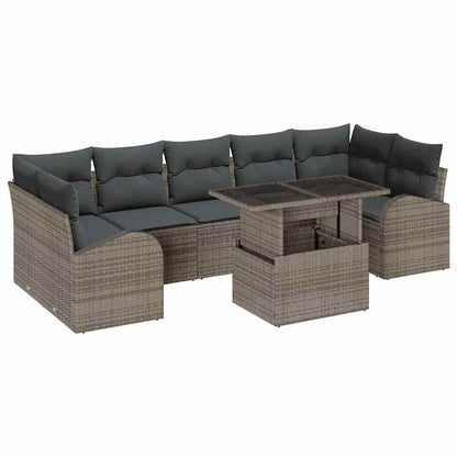 Conjunto de Sofá de Jardim 8 pcs Cinzeto 100 x 55 x 73 cm