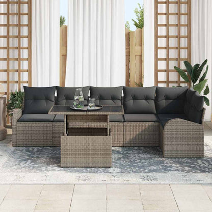 Conjunto de Sofá de Jardim 7 pcs Cinzeto 100 x 55 x 73 cm