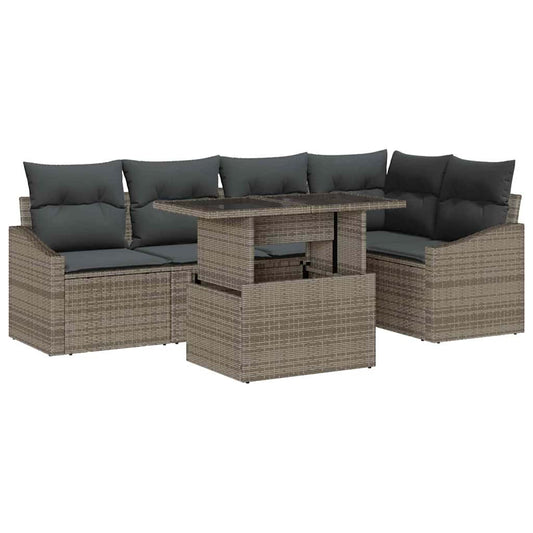 Conjunto de Sofá de Jardim 6 pcs Cinzeto 100 x 55 x 73 cm