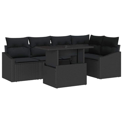 Conjunto de Sofá de Jardim 6 pcs Preto 100 x 55 x 73 cm