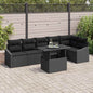 Conjunto de Sofá de Jardim 7 pcs Preto 100 x 55 x 73 cm