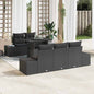 Conjunto de Sofá de Jardim 6 pcs Preto 100 x 55 x 73 cm