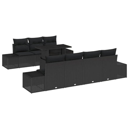 Conjunto de Sofá de Jardim 8 pcs Preto 100 x 55 x 73 cm