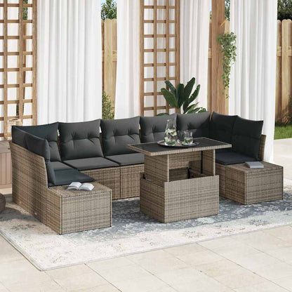 Conjunto de Sofá de Jardim 8 pcs Cinzeto 100 x 55 x 73 cm
