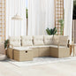 Conjunto de Sofá de Jardim 6 pcs bege e creme 232 x 122 x 85 cm