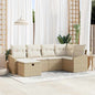 Conjunto de Sofá de Jardim 6 pcs Bege 55 x 62 x 69 cm