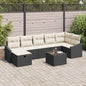 Conjunto de Sofá de Jardim 8 pcs Preto 55 x 62 x 69 cm