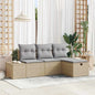 Conjunto de Sofá de Jardim 4 pcs Bege 55 x 62 x 69 cm