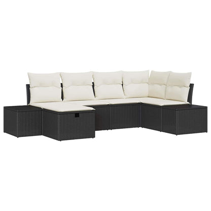 Conjunto de Sofá de Jardim 6 pcs Preto 55 x 62 x 69 cm