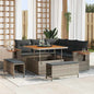 Conjunto de Sofá de Jardim 8 pcs Cinzeto 100 x 100 x 71 cm