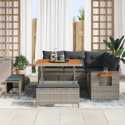 Conjunto de Sofá de Jardim 8 pcs Cinzeto 100 x 100 x 71 cm