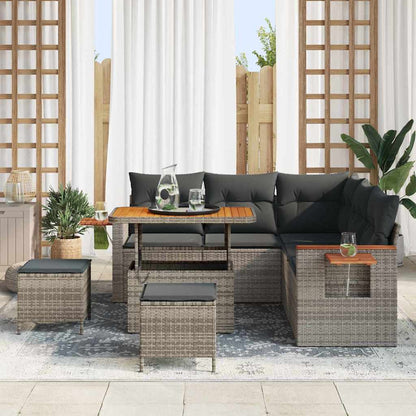 Conjunto de Sofá de Jardim 8 pcs Cinzeto 90 x 55 x 71 cm