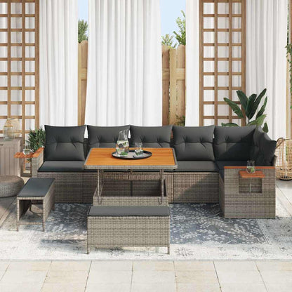 Conjunto de Sofá de Jardim 9 pcs Cinzeto 100 x 100 x 71 cm