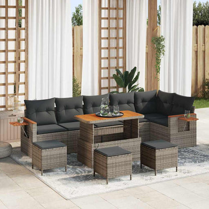 Conjunto de Sofá de Jardim 10 pcs Cinzeto 110 x 55 x 71 cm