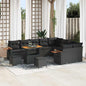 Conjunto de Sofá de Jardim 12 pcs Preto 90 x 55 x 71 cm