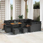Conjunto de Sofá de Jardim 13 pcs Preto 110 x 55 x 71 cm