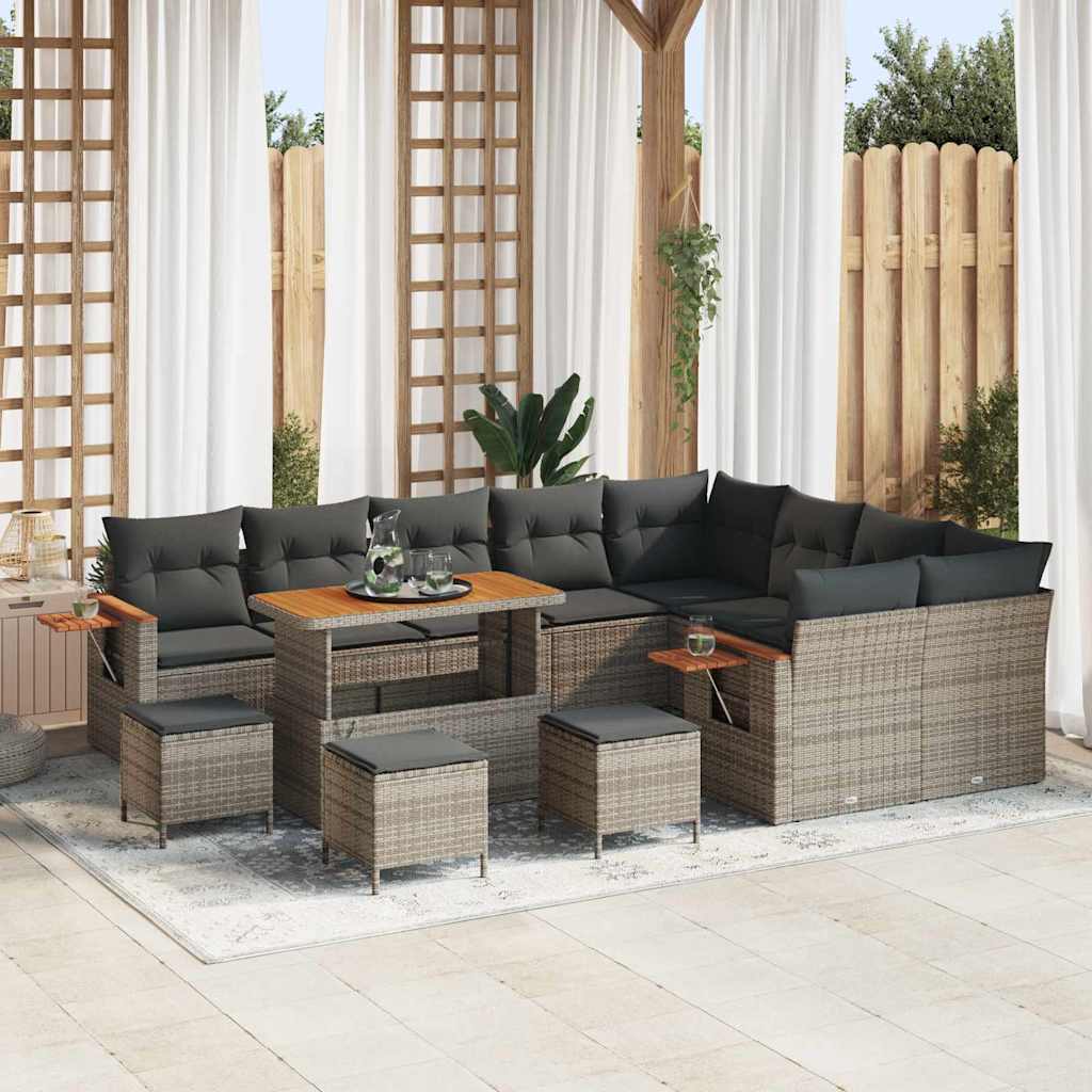 Conjunto de Sofá de Jardim 13 pcs Cinzeto 110 x 55 x 71 cm