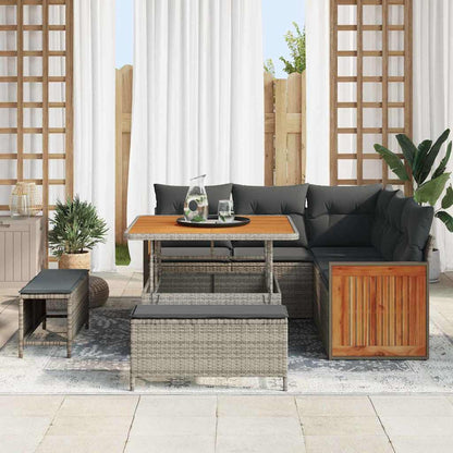 Conjunto de Sofá de Jardim 8 pcs Cinzeto 100 x 100 x 71 cm