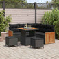 Conjunto de Sofá de Jardim 8 pcs Preto 80 x 80 x 71 cm