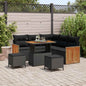 Conjunto de Sofá de Jardim 8 pcs Preto 90 x 55 x 71 cm