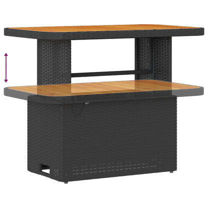 Conjunto de Sofá de Jardim com almofada 8 pcs Preto